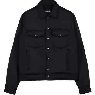 Members Only Soft Shell Shirt Jacket In Black