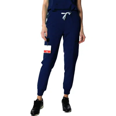 Members Only Valencia Jogger Scrub Pants For Tall Women In Navy
