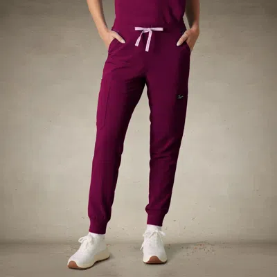 Members Only Valencia Jogger Scrub Pants For Women In Brown