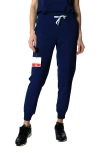 Members Only Valencia Jogger Scrub Pants In Navy