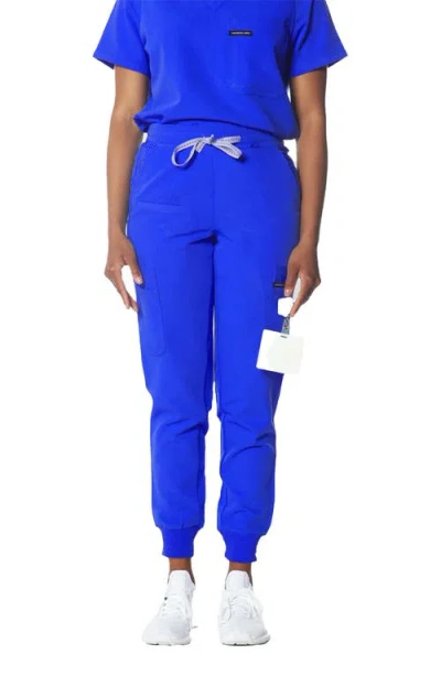 Members Only Valencia Jogger Scrub Pants In Royal Blue