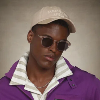 Members Only Washed Baseball Cap In Brown