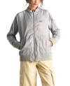 Members Only Washed Satin Boyfriend Jacket In Silver