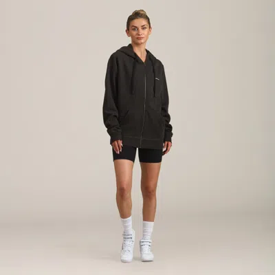 Members Only Women's Brooklyn Zip-up Oversized Hoodie In Black