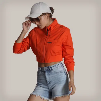 MEMBERS ONLY WOMEN'S MINI CROPPED RACER JACKET