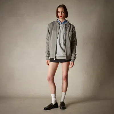 Members Only Women's Oversized Iconic Racer Sweater In Grey