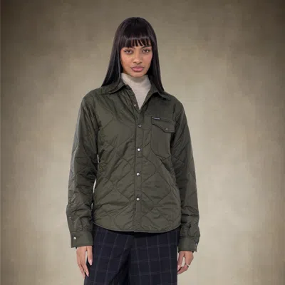 Members Only Women's Oversized Quilted Shirt Jacket In Animal Print