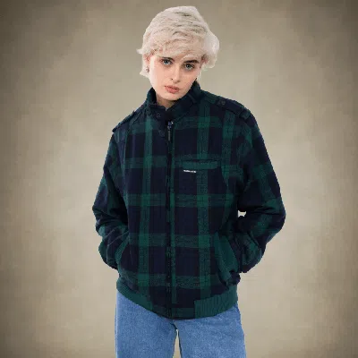 Members Only Women's Oversized Wool Iconic Racer Jacket In Green