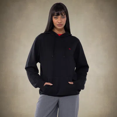 Members Only Women's Pullover Hooded Sweatshirt In Black