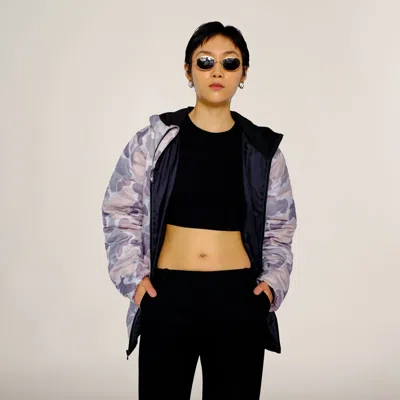 Members Only Women's Solid Packable Oversized Jacket In Silver