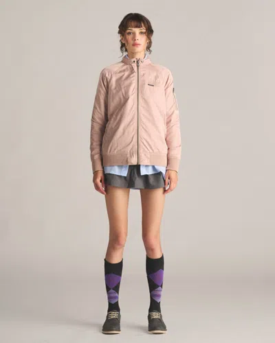 Members Only Washed Satin Boyfriend Jacket In Pink