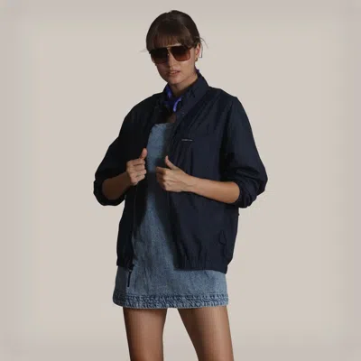 Members Only Women's Windbreaker Oversized Packable Jacket In Blue