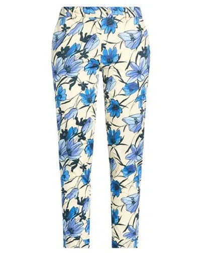 Même By Giab's Woman Pants Ivory Size 10 Cotton, Elastane In Blue