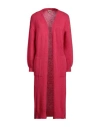 Même Road Woman Cardigan Fuchsia Size S Acrylic, Polyamide, Mohair Wool, Wool In Pink