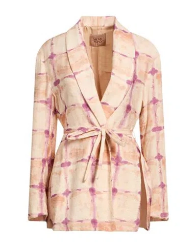 Même Road Woman Jacket Blush Size 6 Viscose, Nylon In Pink