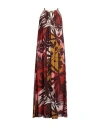 Même Road Woman Maxi Dress Dark Brown Size 6 Viscose In Brown