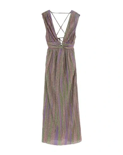 Même Road Woman Maxi Dress Lilac Size 6 Viscose, Polyamide, Metal In Purple