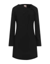 Même Road Woman Mini Dress Black Size 8 Polyester, Elastane In Blue