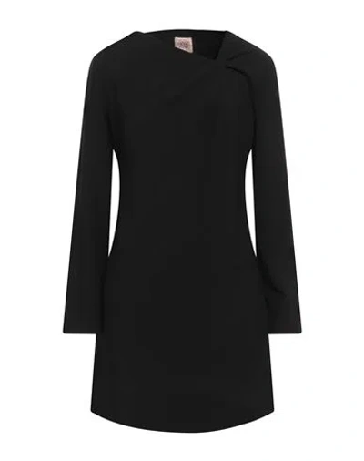 Même Road Woman Mini Dress Black Size 8 Polyester, Elastane