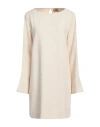 Même Road Woman Mini Dress Ivory Size 10 Polyester, Rayon, Elastane In White