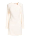 Même Road Woman Mini Dress Off White Size 4 Polyester, Elastane In Yellow