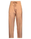 Même Road Woman Pants Camel Size 8 Viscose, Cotton In Beige