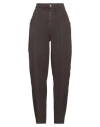 Même Road Woman Pants Chocolate Brown Size 30 Cotton In Brown