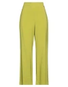 Même Road Woman Pants Lime Green Size 6 Viscose, Linen