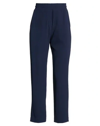 Même Road Woman Pants Navy Size 2 Polyester, Elastane In Blue