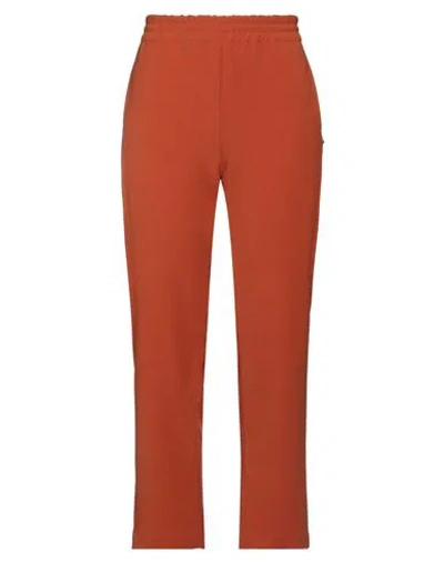 Même Road Woman Pants Rust Size 10 Polyester, Elastane In Orange