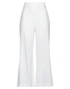Même Road Woman Pants White Size 2 Viscose, Linen In White