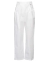 Même Road Woman Pants White Size 4 Cotton