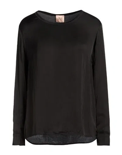 Même Road Woman Top Black Size 10 Rayon, Viscose