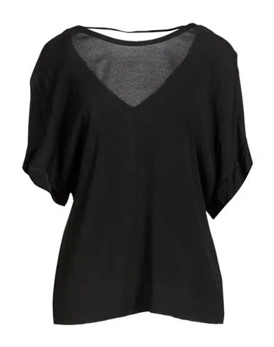 Même Road Woman Top Black Size 6 Viscose