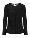 Même Road Woman Top Black Size 4 Viscose, Rayon