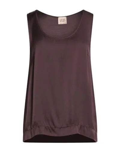 Même Road Woman Top Dark Purple Size 10 Viscose