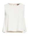 Même Road Woman Top Ivory Size 10 Polyester, Elastane In White