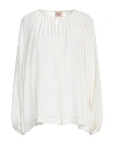 Même Road Woman Top Ivory Size 6 Viscose, Silk In White