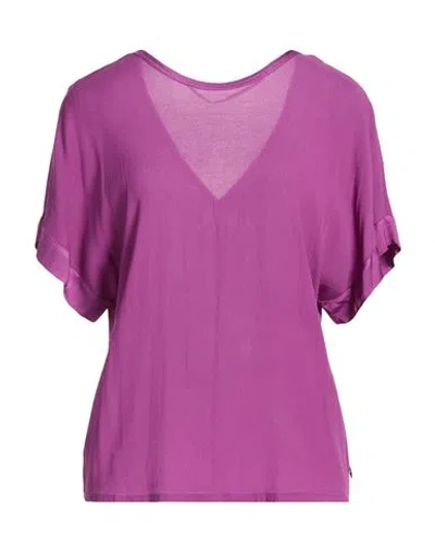 Même Road Woman Top Purple Size 8 Viscose