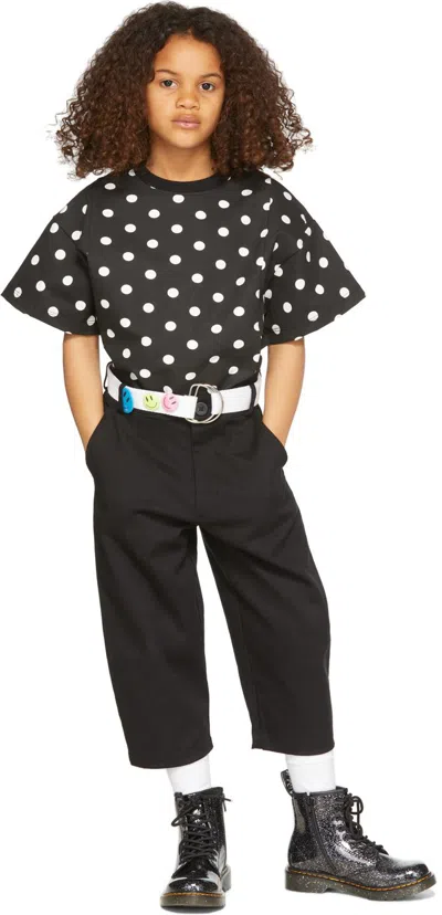 Même. Ssense Exclusive Kids Black Dot Block T-shirt In Black/white Polka Do