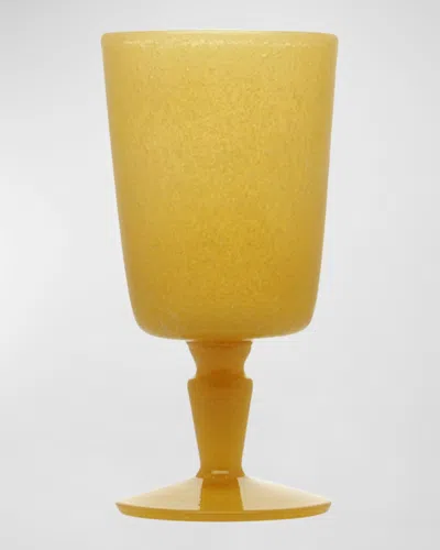 Memento 10 Oz. Wine Goblets, Set Of 6 In Yellow