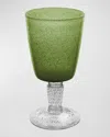 Memento 10 Oz. Wine Goblets, Set Of 6 In Olive