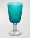 Memento 10 Oz. Wine Goblets, Set Of 6 In Turquoise