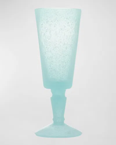 Memento 6.75 Oz. Champagne Flutes, Set Of 6 In Light Blue