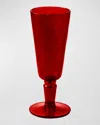 Memento Champagne Flutes, Set Of 6 In Red