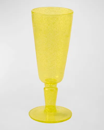 Memento Champagne Flutes, Set Of 6 In Yellowtransparent