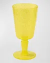 Memento Wine Goblets, Set Of 6 In Yellow Transparent