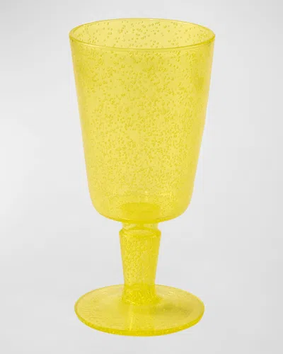 Memento Wine Goblets, Set Of 6 In Yellow Transparent