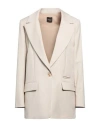 Mem.js Mem. Js Woman Blazer Light Brown Size 8 Polyester, Viscose, Elastane In Neutral
