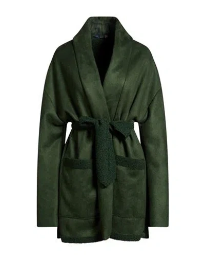 Mem.js Mem. Js Woman Coat Dark Green Size 12 Polyester